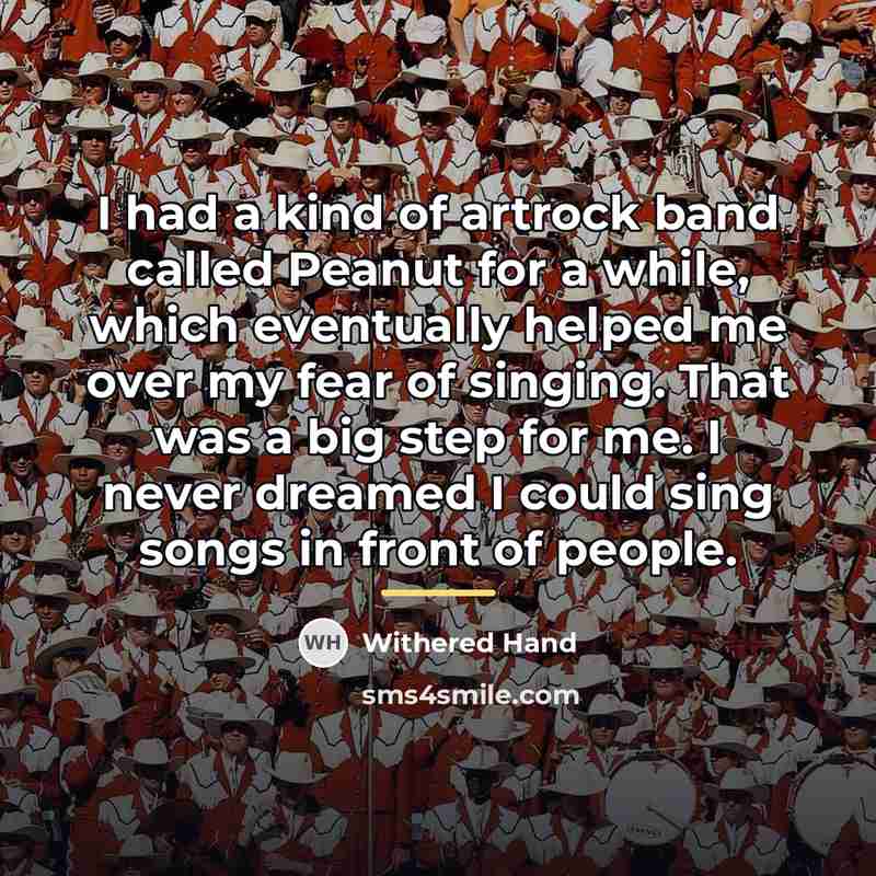 “I had a kind of artrock band called Peanut for…” quote by Withered Hand