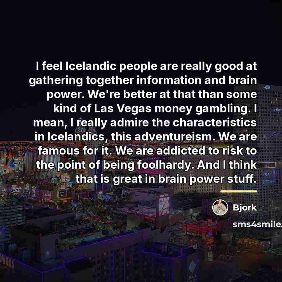 “I feel Icelandic people are really good at gathering together…” quote by Bjork