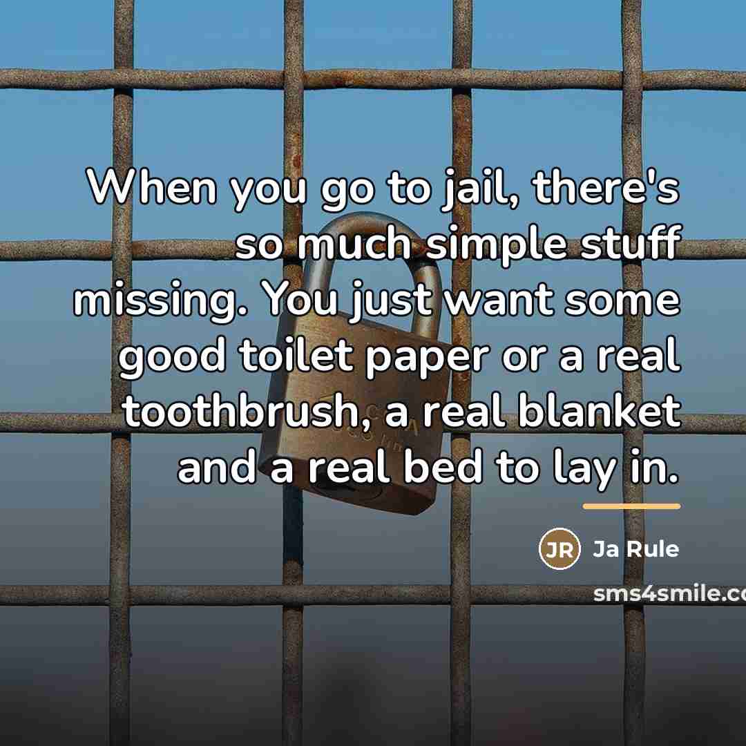 “When you go to jail, there's so much simple stuff…” quote by Ja Rule