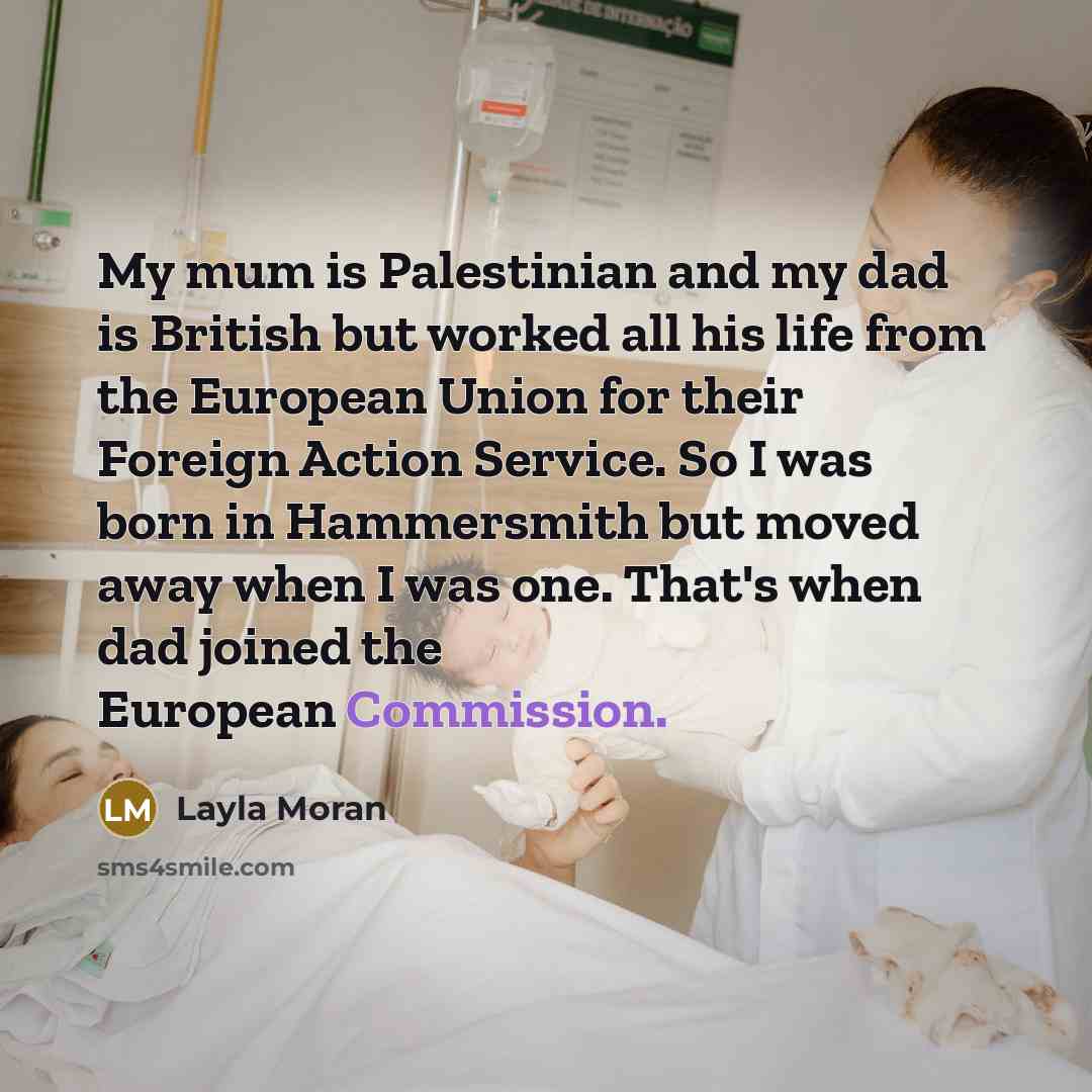 “My mum is Palestinian and my dad is British but…” quote by Layla Moran