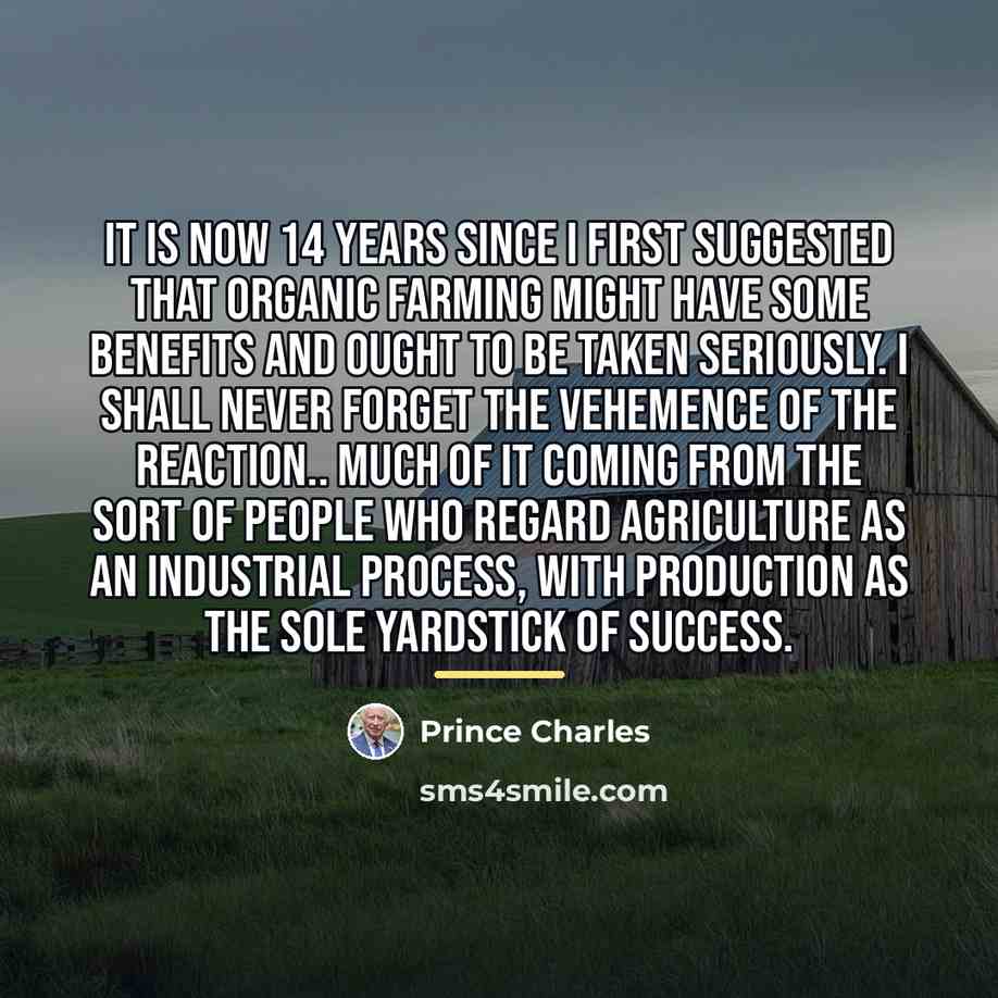 “It is now 14 years since I first suggested that…” quote by Prince Charles