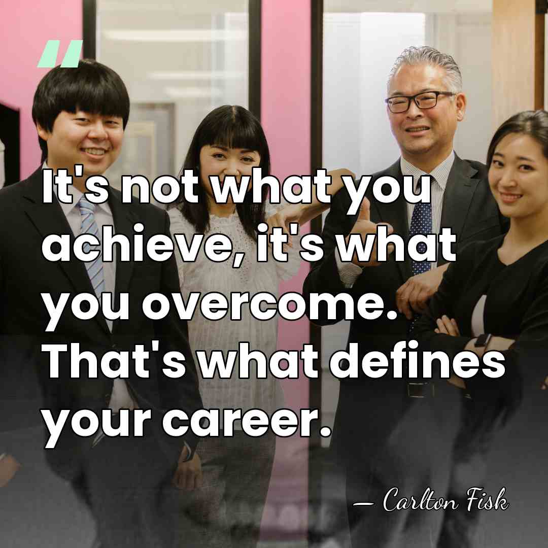It's not what you achieve, it's what you overcome. That's what defines&hellip; - Carlton Fisk