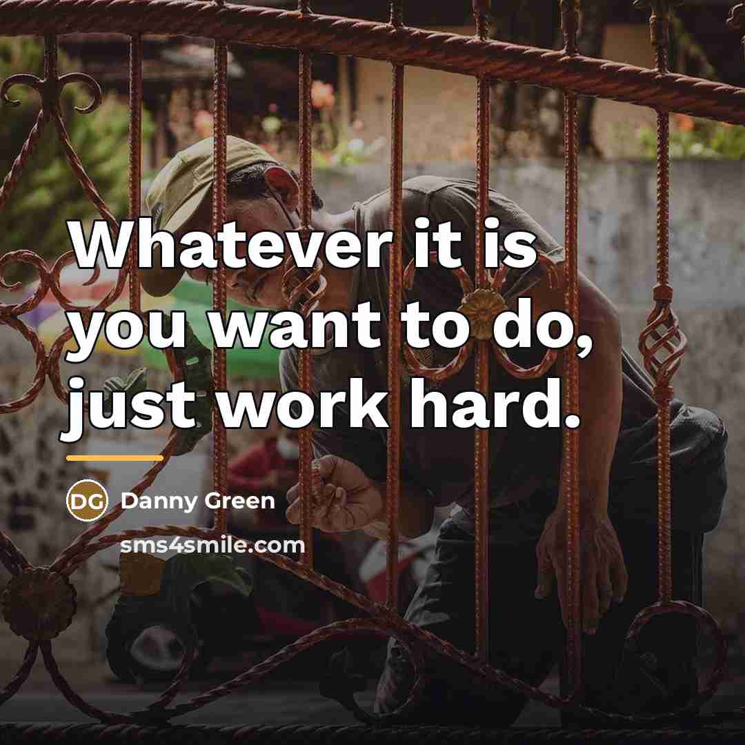 “Whatever it is you want to do, just work hard.…” quote by Danny Green
