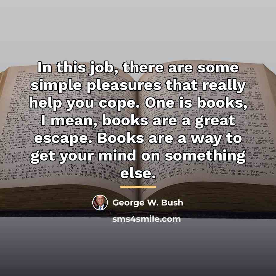 “In this job, there are some simple pleasures that really…” quote by George W. Bush