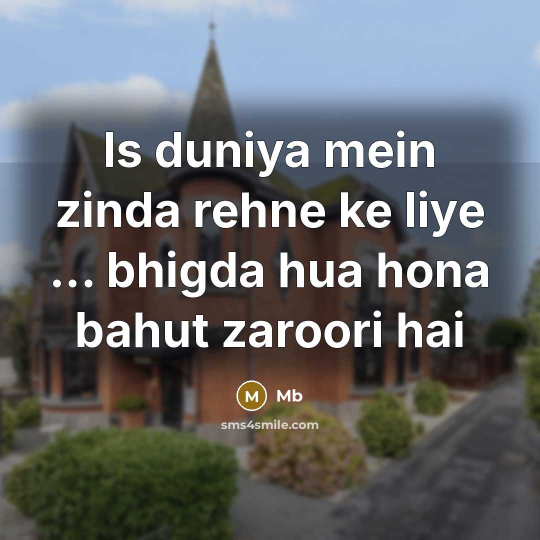 “Is duniya mein zinda rehne ke liye ... bhigda hua…” quote by Mb