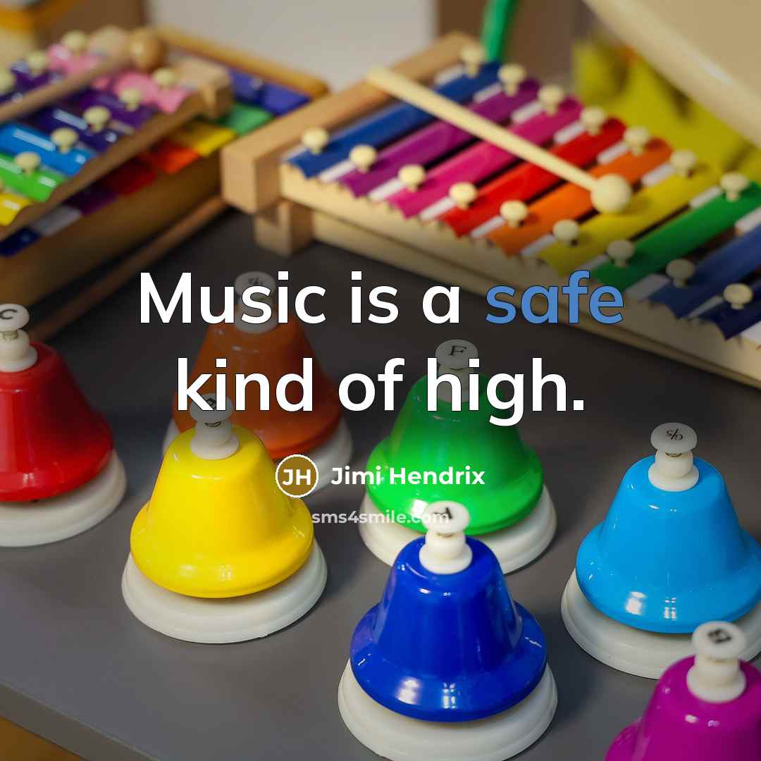 “Music is a safe kind of high.…” quote by Jimi Hendrix