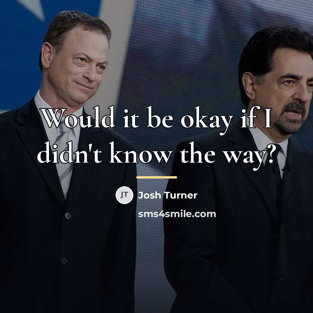 “Would it be okay if I didn't know the way?…” quote by Josh Turner