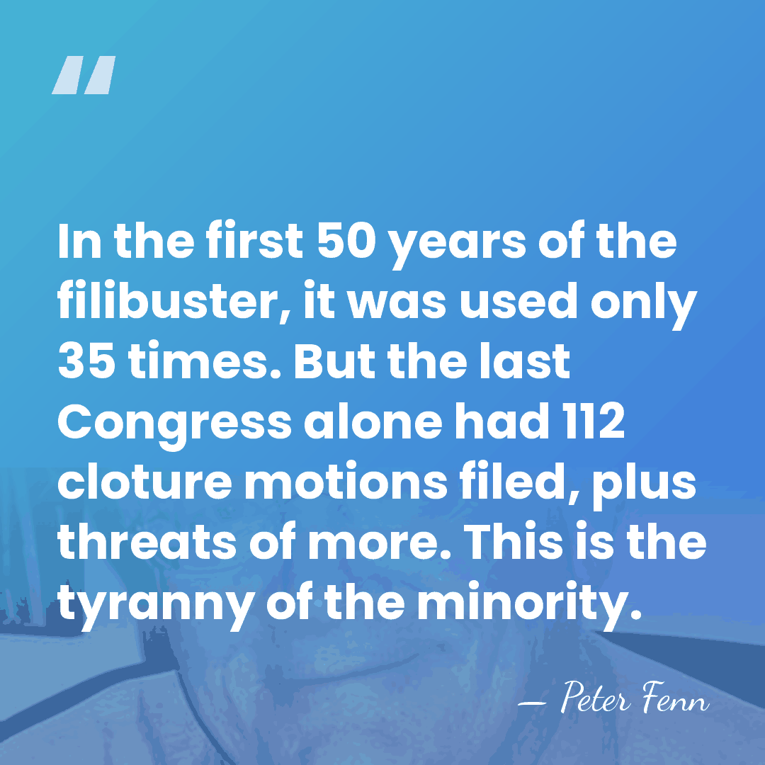 In the first 50 years of the filibuster, it was used only&hellip; - Peter Fenn