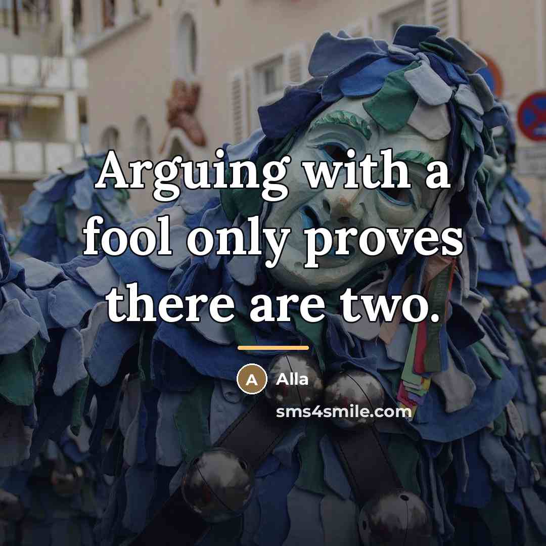 “Arguing with a fool only proves there are two.…” quote by Alla