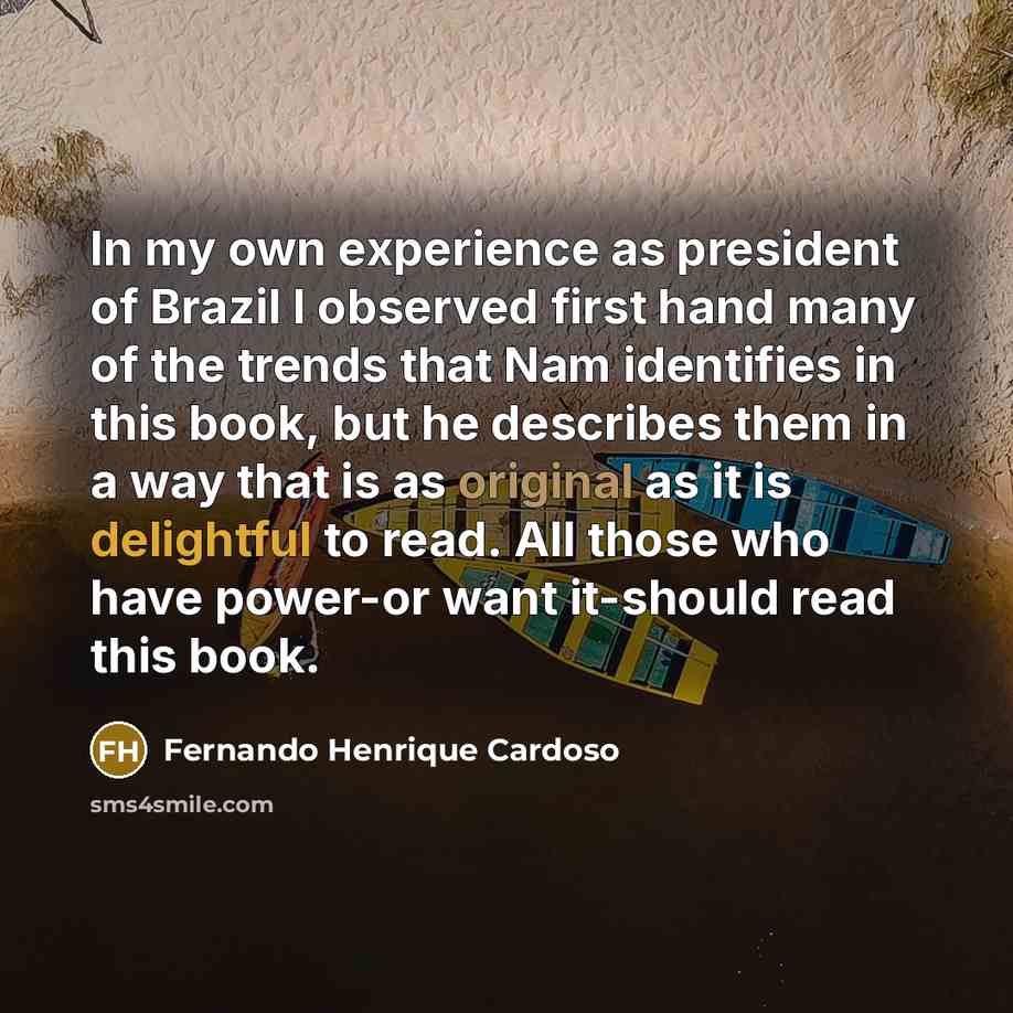 “In my own experience as president of Brazil I observed…” quote by Fernando Henrique Cardoso