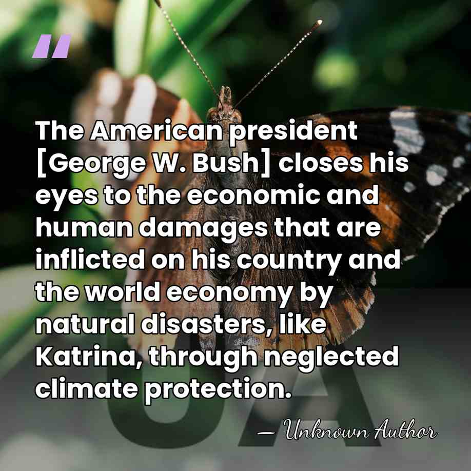 The American president [George W. Bush] closes his eyes to the economic&hellip; - Jurgen Trittin