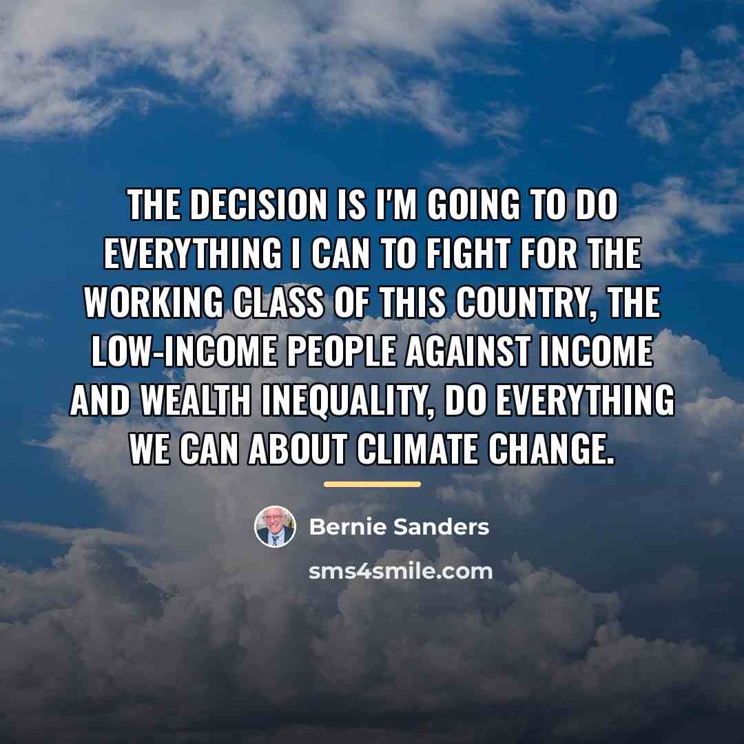 “The decision is I'm going to do everything I can…” quote by Bernie Sanders
