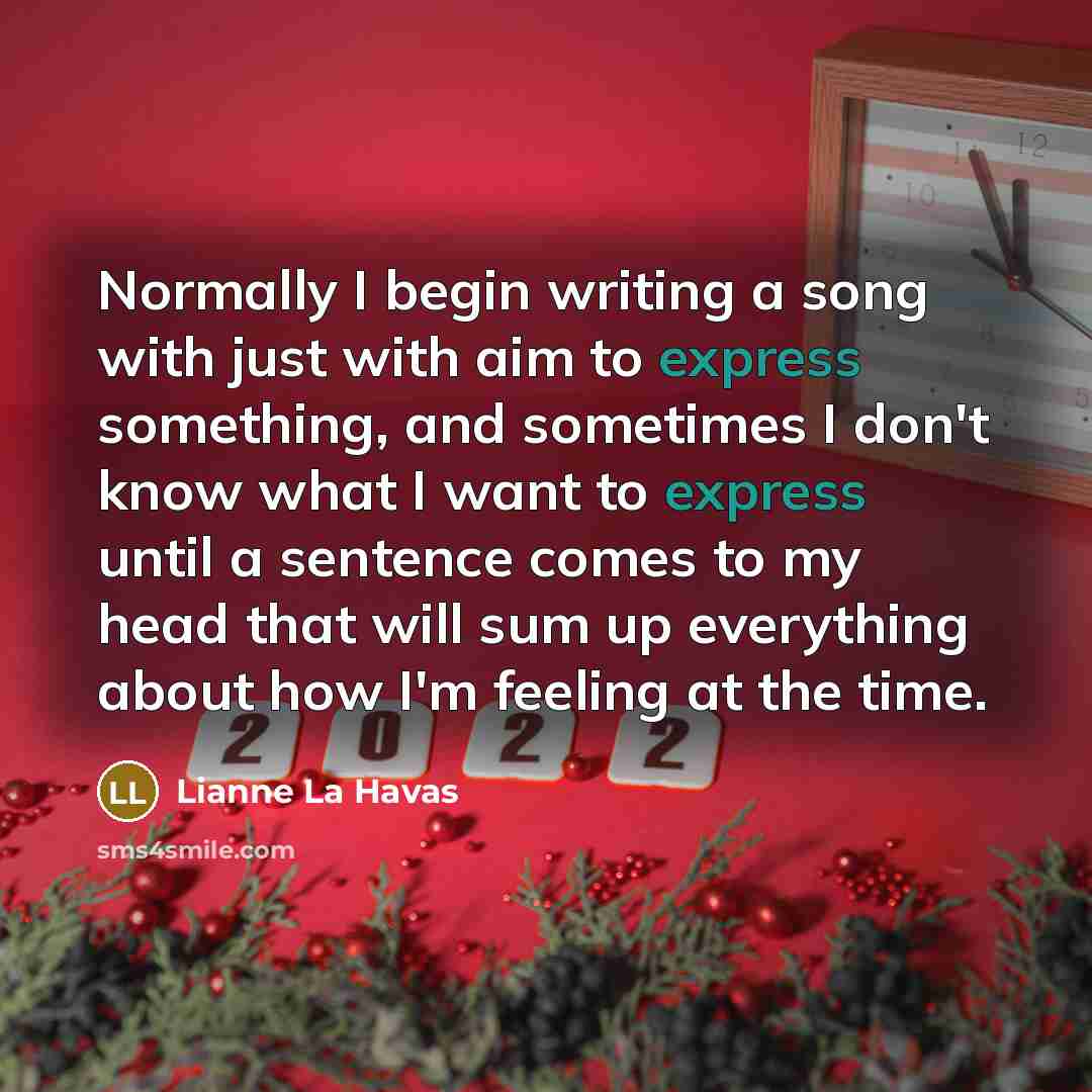 “Normally I begin writing a song with just with aim…” quote by Lianne La Havas