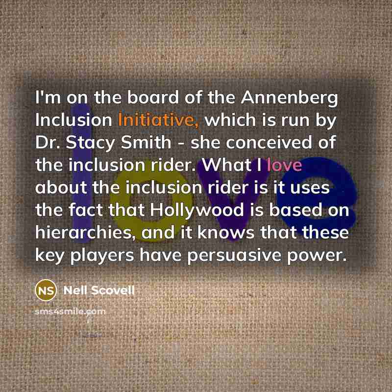 “I'm on the board of the Annenberg Inclusion Initiative, which…” quote by Nell Scovell