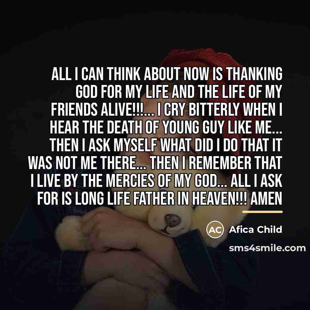 “All I Can Think About Now Is Thanking God For…” quote by Afica Child