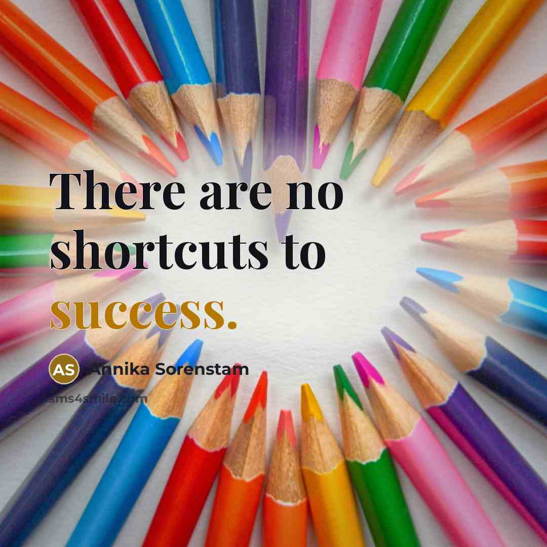 “There are no shortcuts to success.…” quote by Annika Sorenstam