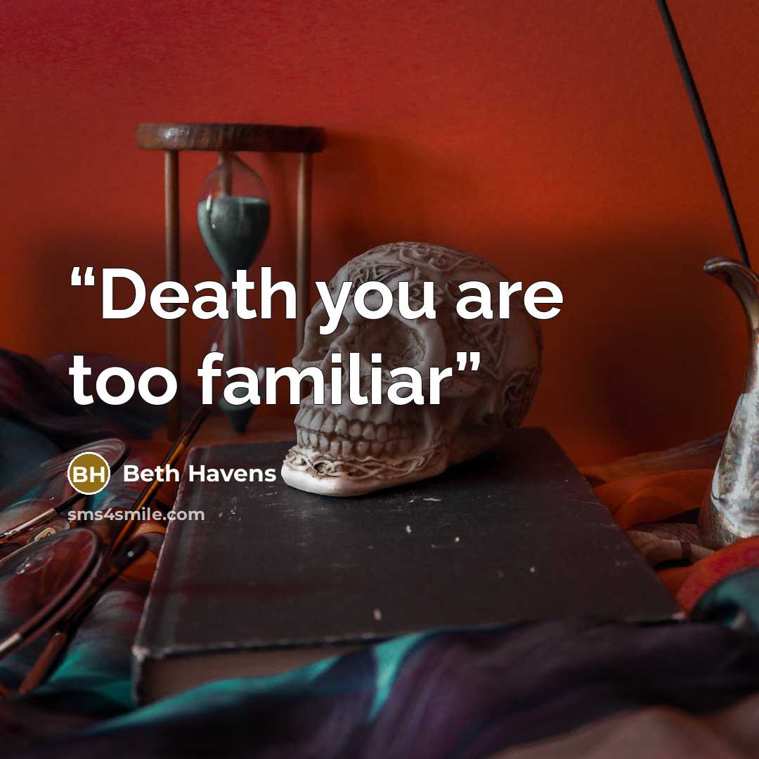 “Death you are too familiar” quote by Beth Havens