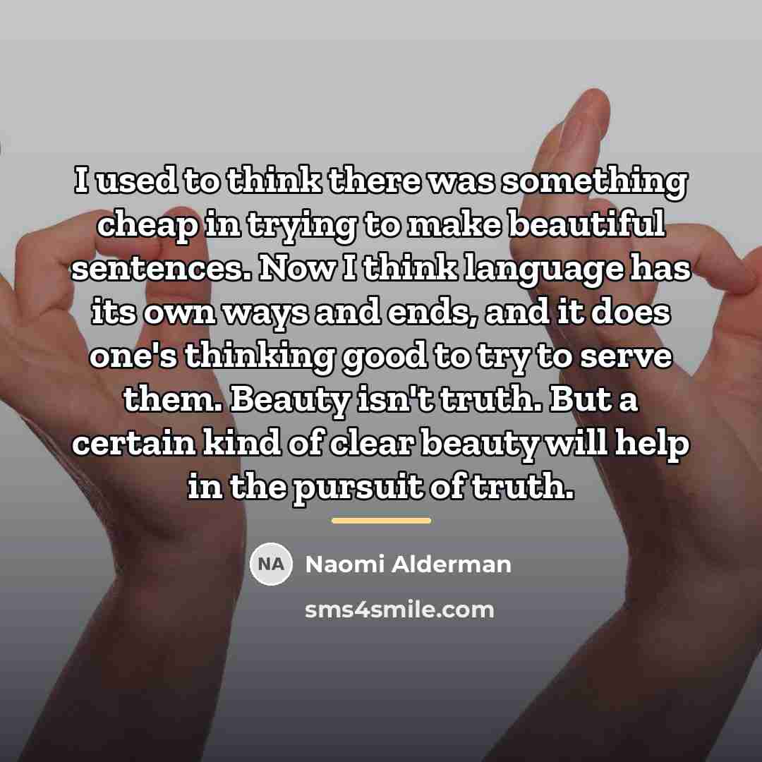 “I used to think there was something cheap in trying…” quote by Naomi Alderman