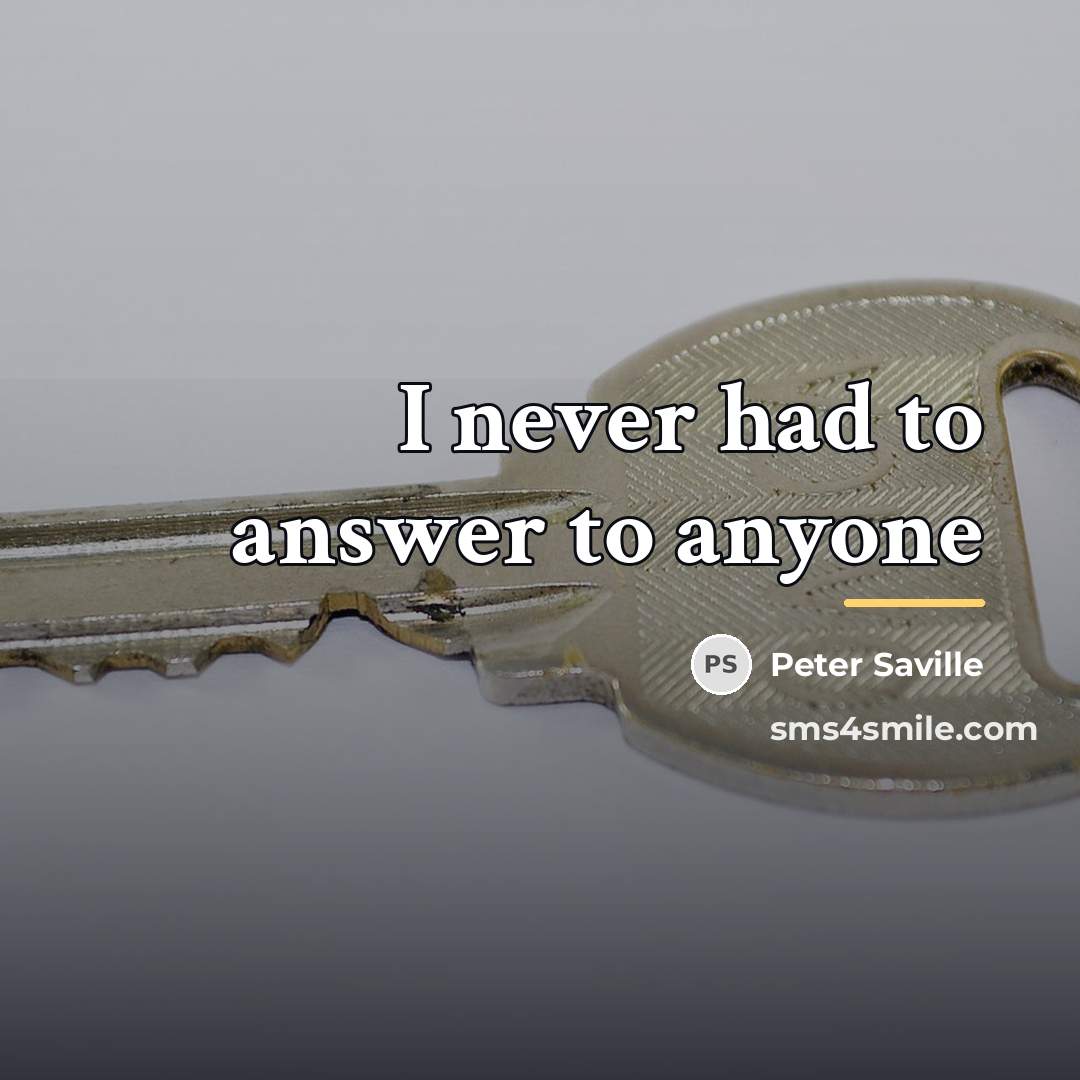 “I never had to answer to anyone…” quote by Peter Saville