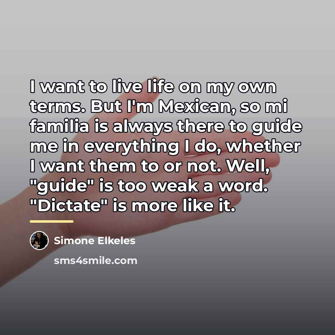 “I want to live life on my own terms. But…” quote by Simone Elkeles