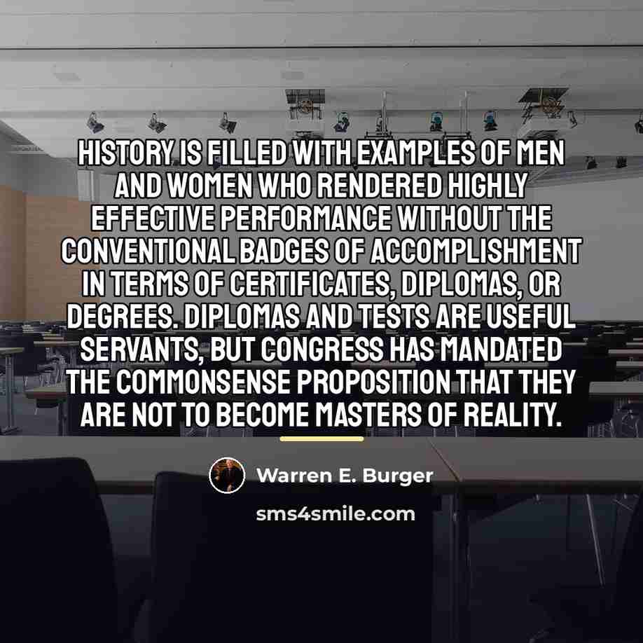 “History is filled with examples of men and women who…” quote by Warren E. Burger