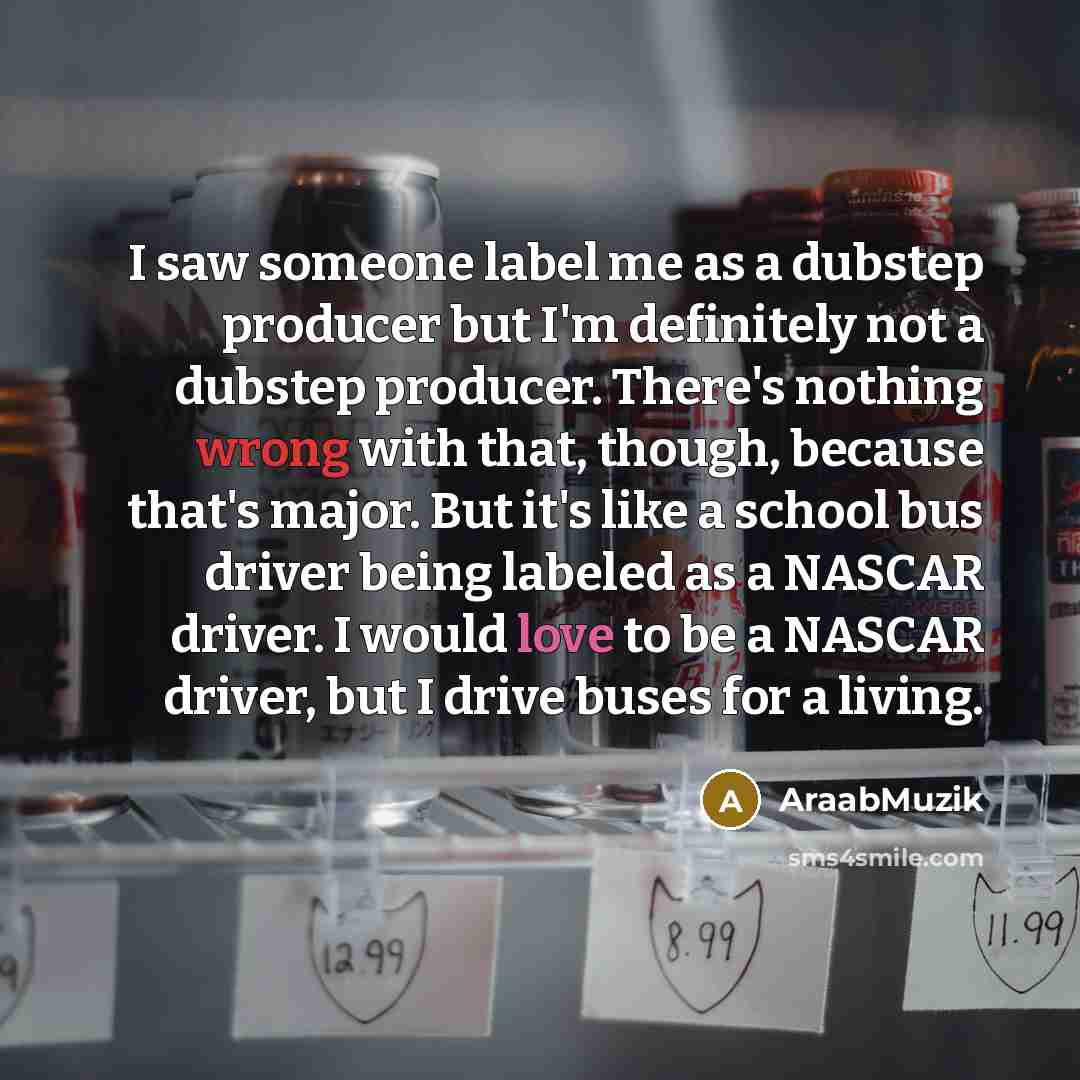 “I saw someone label me as a dubstep producer but…” quote by AraabMuzik