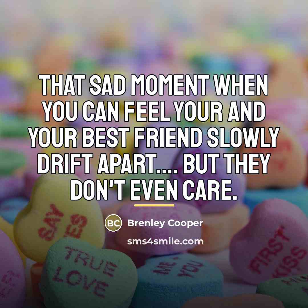 “That sad moment when you can feel your and your…” quote by Brenley Cooper