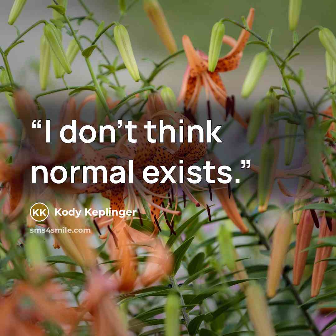 “I don't think normal exists.” quote by Kody Keplinger