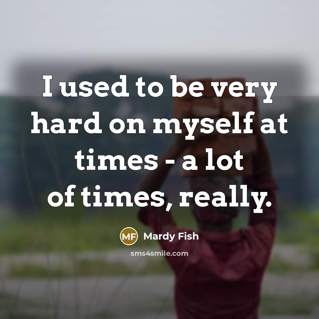 “I used to be very hard on myself at times…” quote by Mardy Fish