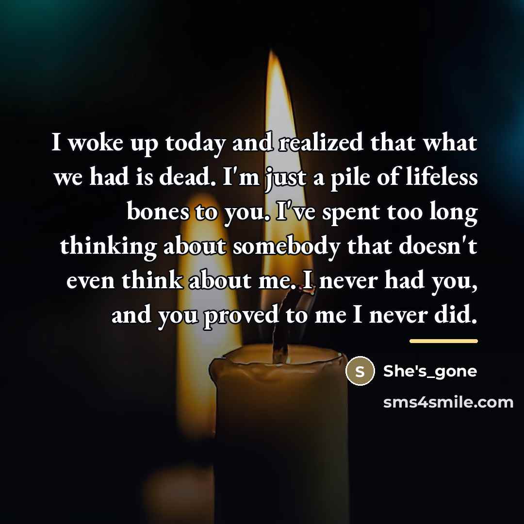 “I woke up today and realized that what we had…” quote by She's_gone
