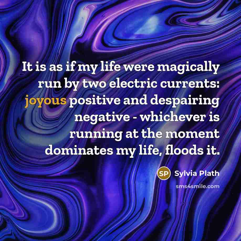 “It is as if my life were magically run by…” quote by Sylvia Plath