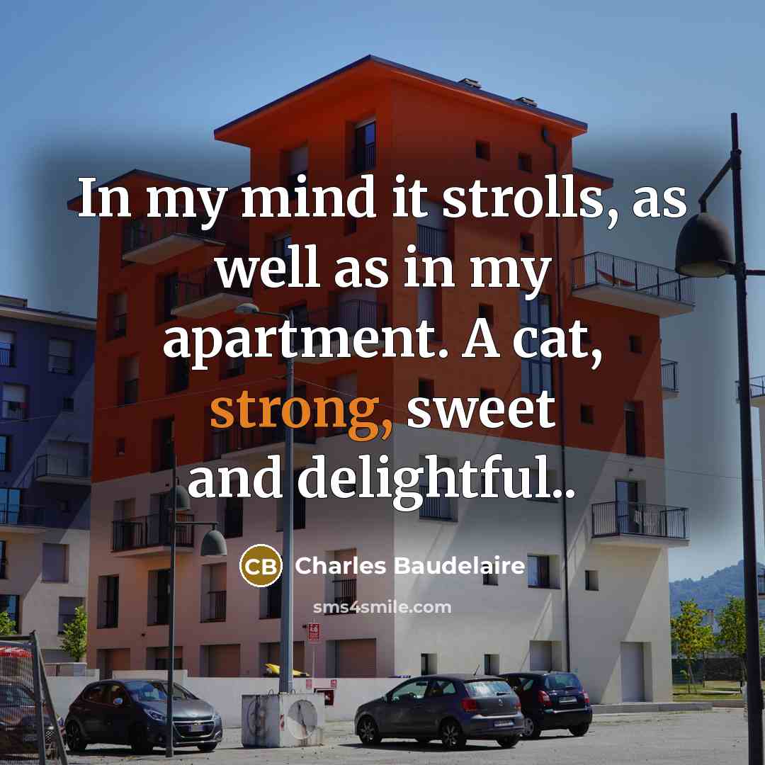 “In my mind it strolls, as well as in my…” quote by Charles Baudelaire