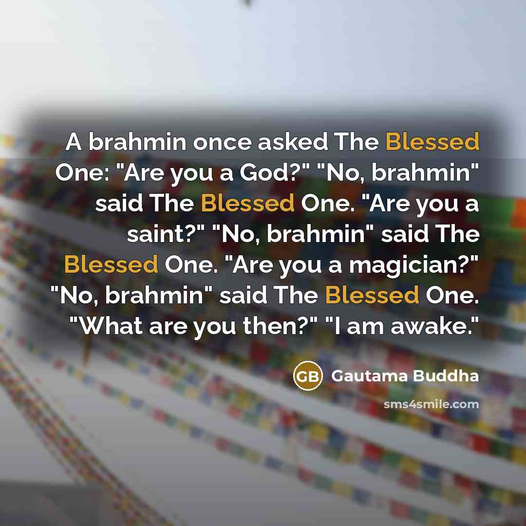 “A brahmin once asked The Blessed One: "Are you a…” quote by Gautama Buddha