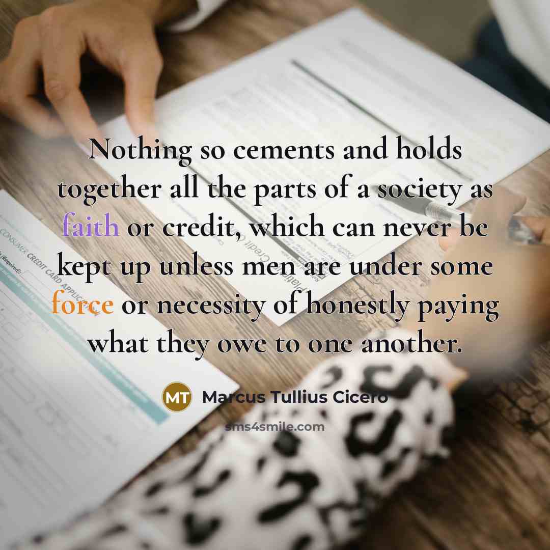 “Nothing so cements and holds together all the parts of…” quote by Marcus Tullius Cicero
