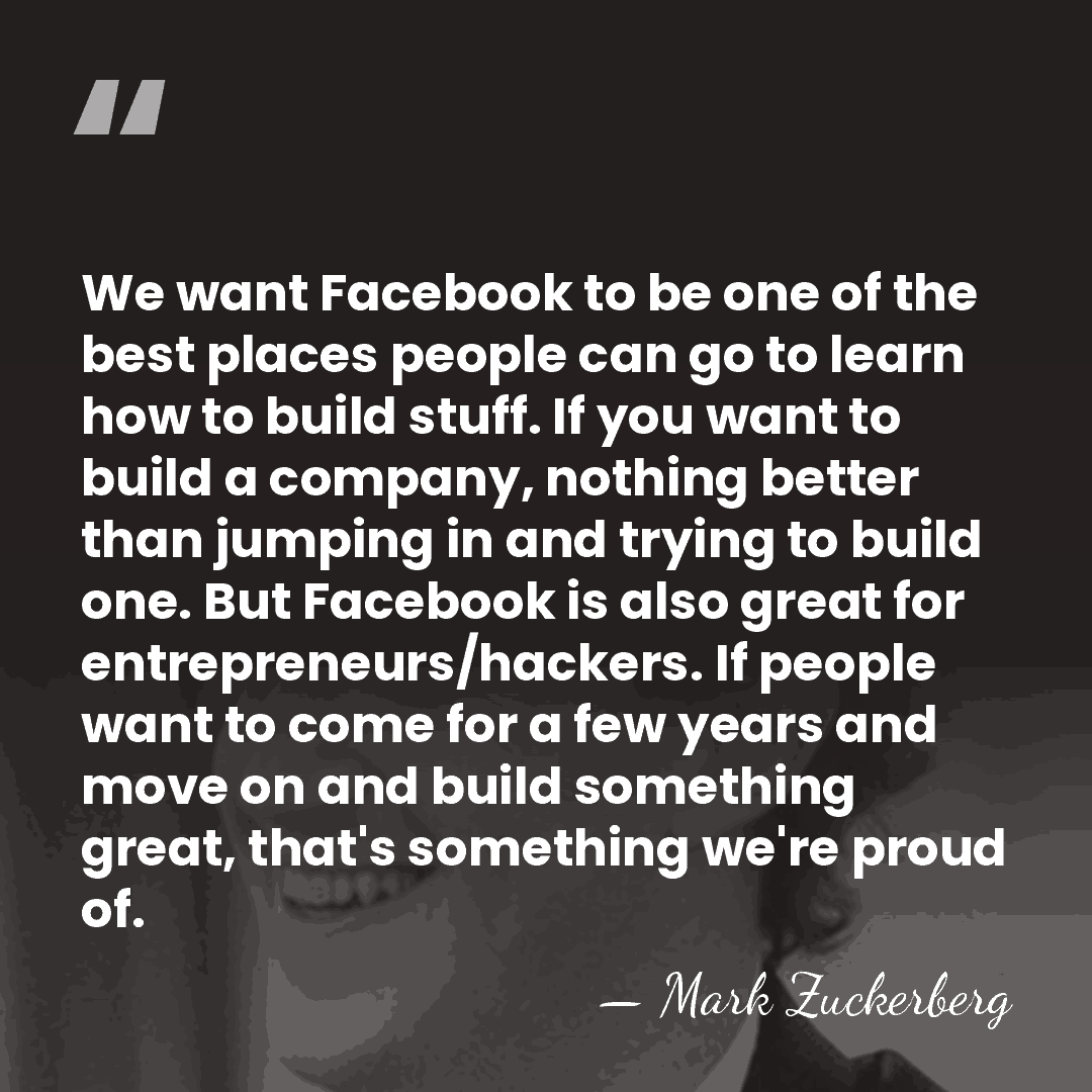 We want Facebook to be one of the best places people can&hellip; - Mark Zuckerberg