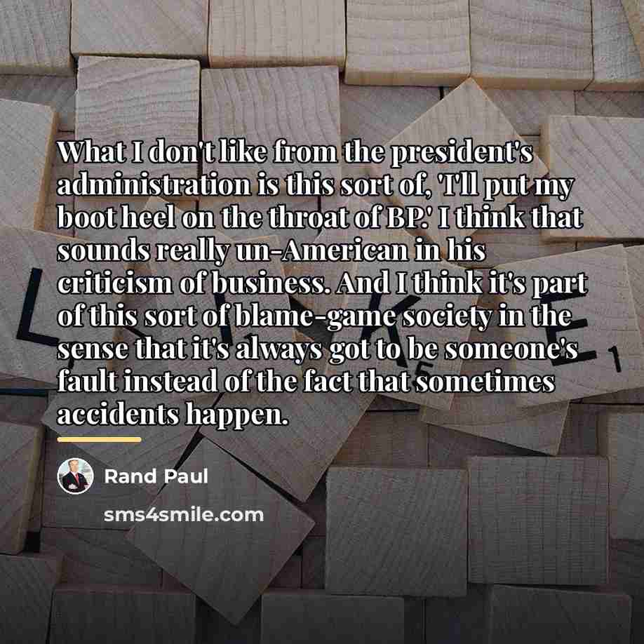 “What I don't like from the president's administration is this…” quote by Rand Paul
