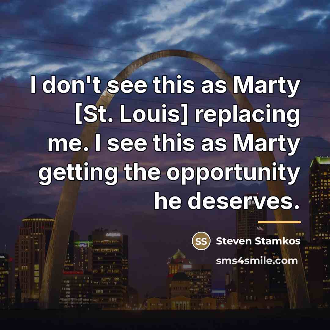 “I don't see this as Marty [St. Louis] replacing me.…” quote by Steven Stamkos