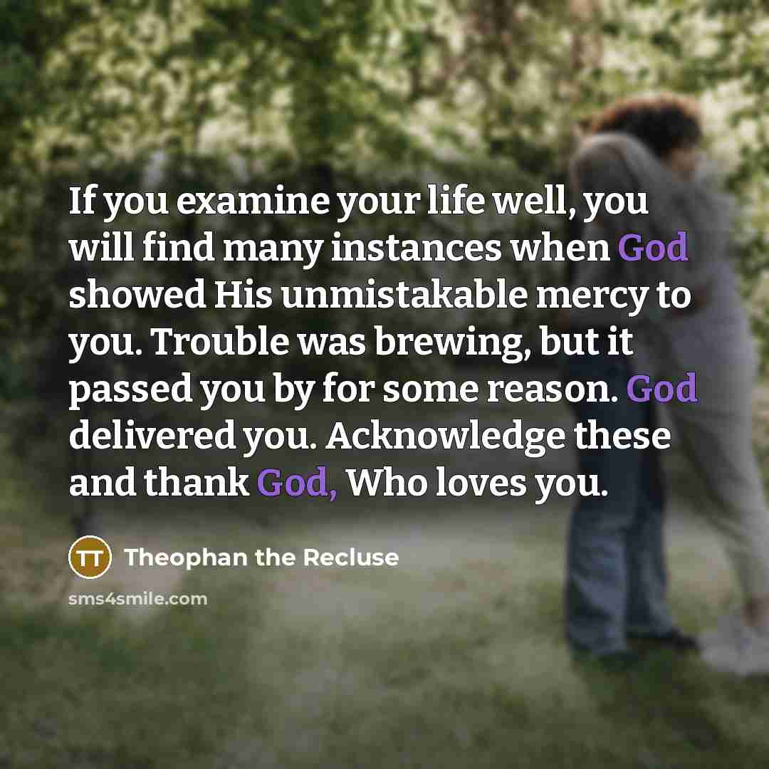 “If you examine your life well, you will find many…” quote by Theophan the Recluse