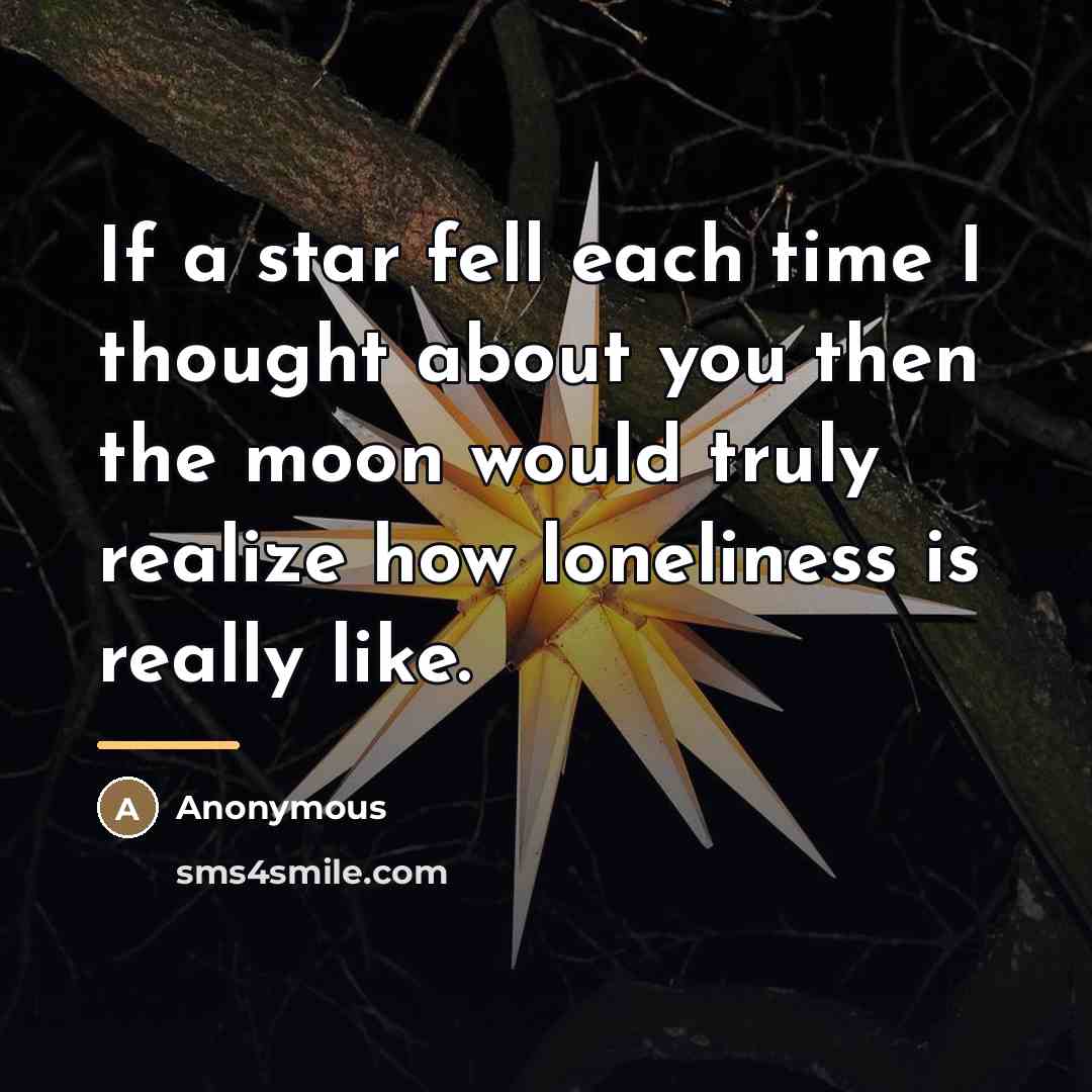 “If a star fell each time I thought about you…” quote by Anonymous