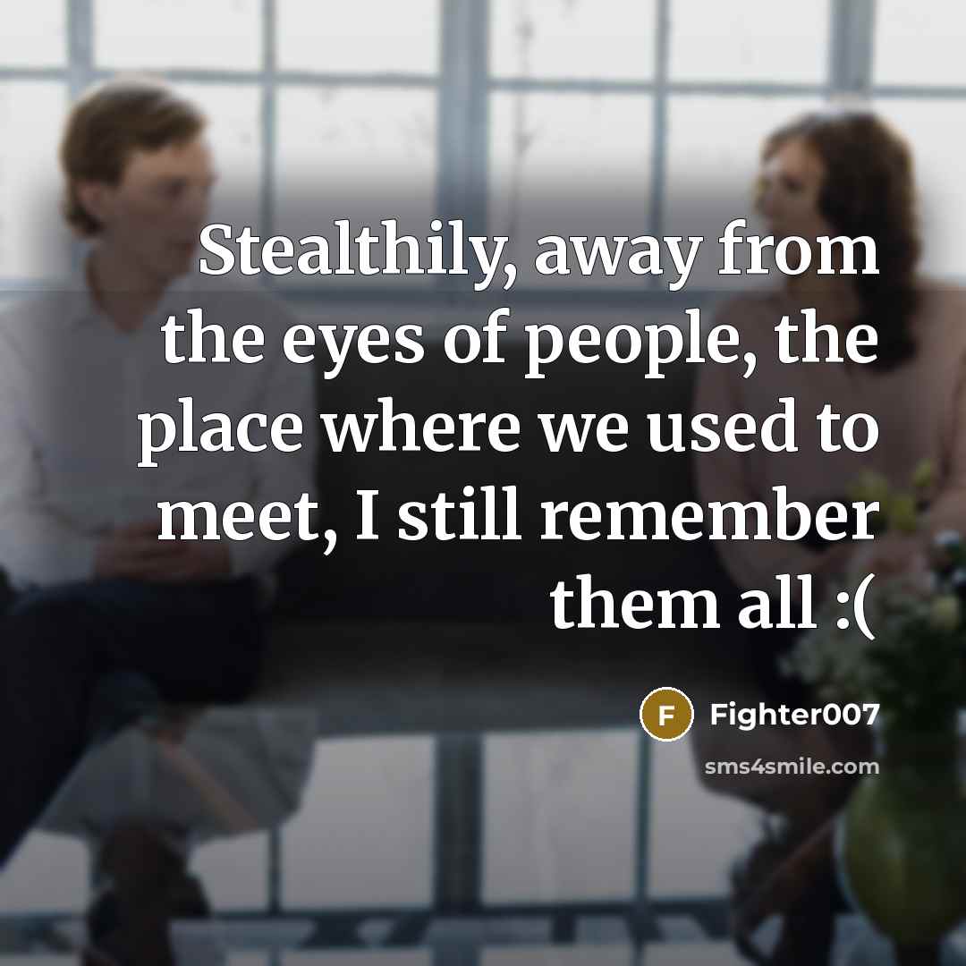 “Stealthily, away from the eyes of people, the place where…” quote by Fighter007