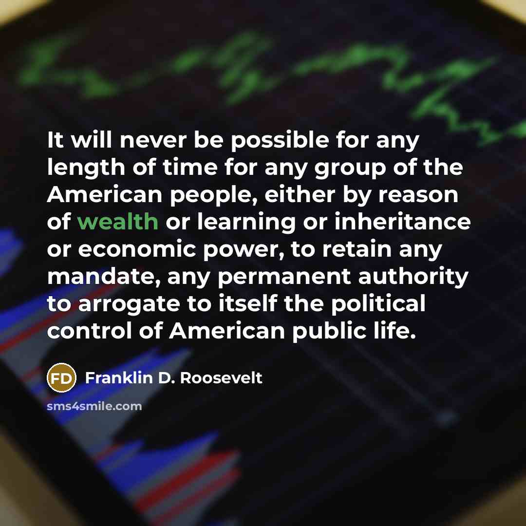 “It will never be possible for any length of time…” quote by Franklin D. Roosevelt