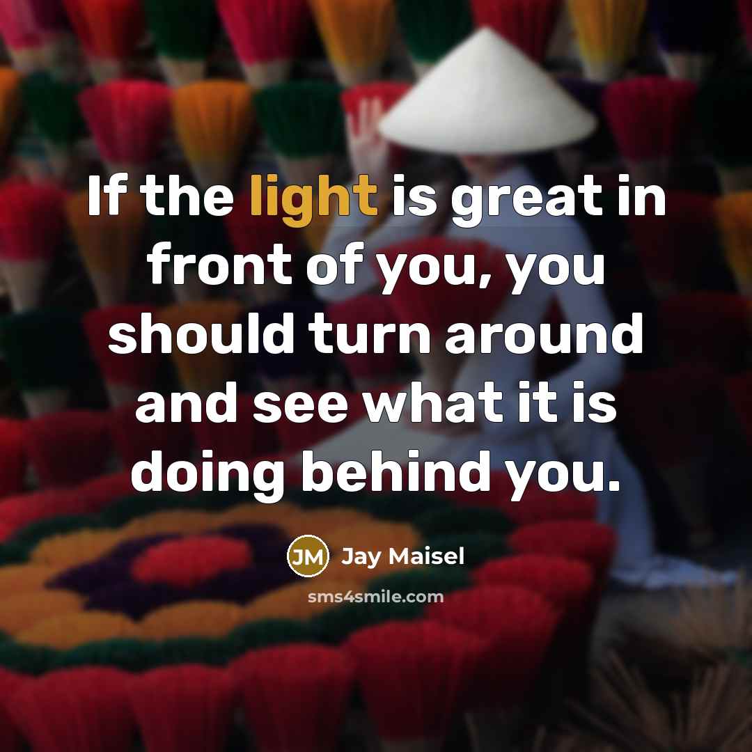 “If the light is great in front of you, you…” quote by Jay Maisel