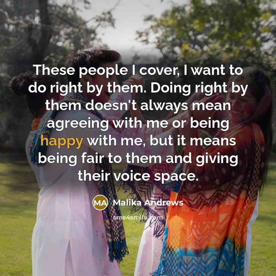 “These people I cover, I want to do right by…” quote by Malika Andrews
