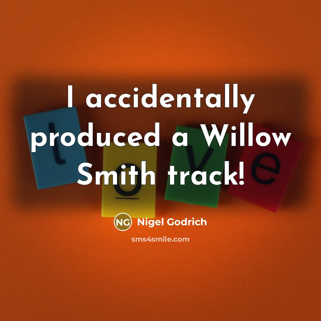 “I accidentally produced a Willow Smith track!” quote by Nigel Godrich