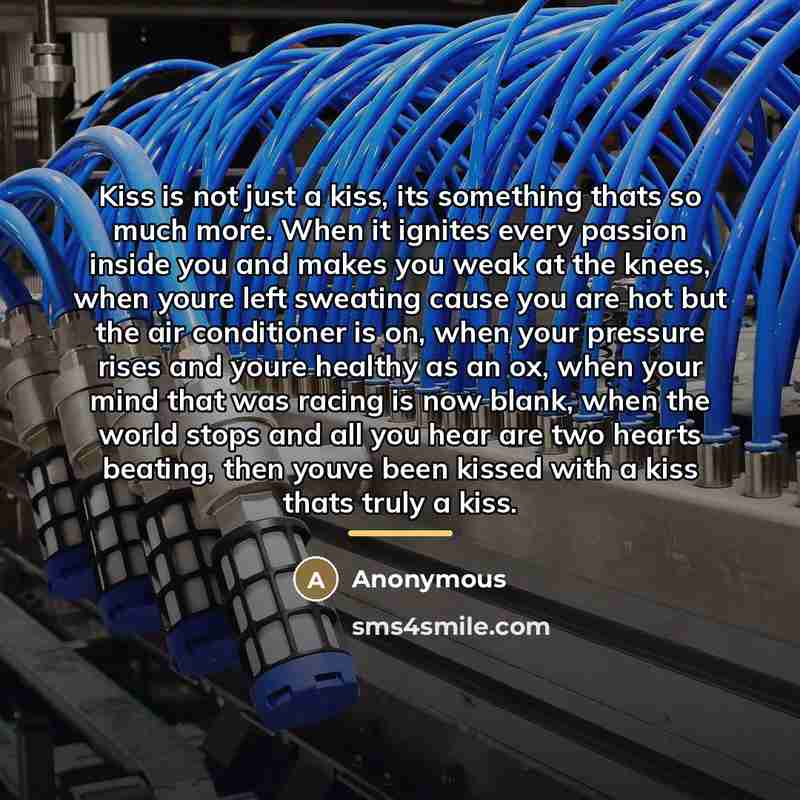 “Kiss is not just a kiss, its something thats so…” quote by Anonymous