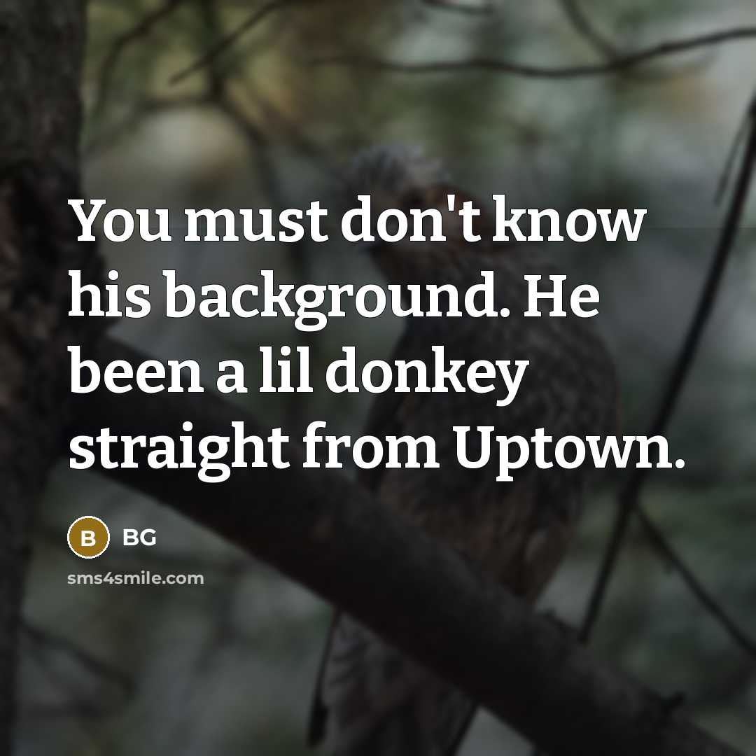 “You must don't know his background. He been a lil…” quote by BG