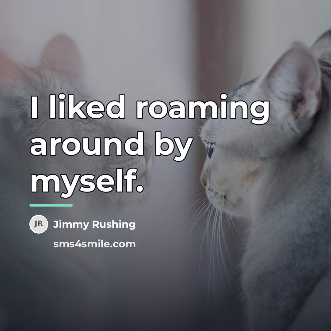 “I liked roaming around by myself.…” quote by Jimmy Rushing