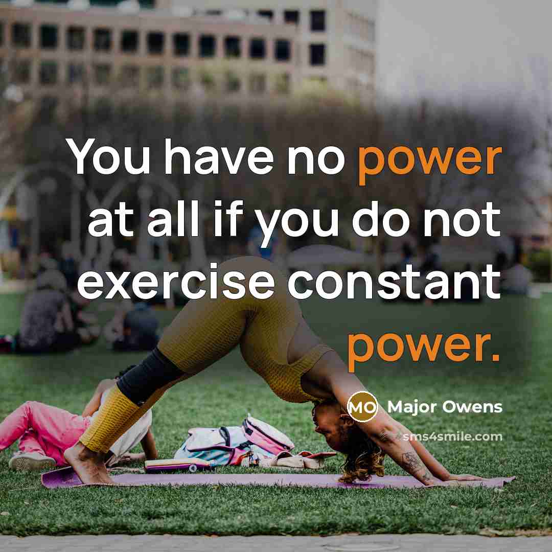 “You have no power at all if you do not…” quote by Major Owens