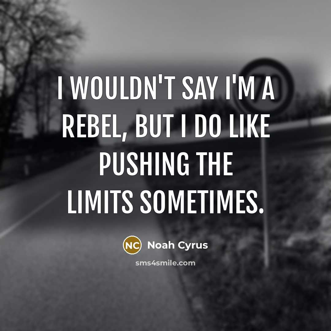 “I wouldn't say I'm a rebel, but I do like…” quote by Noah Cyrus