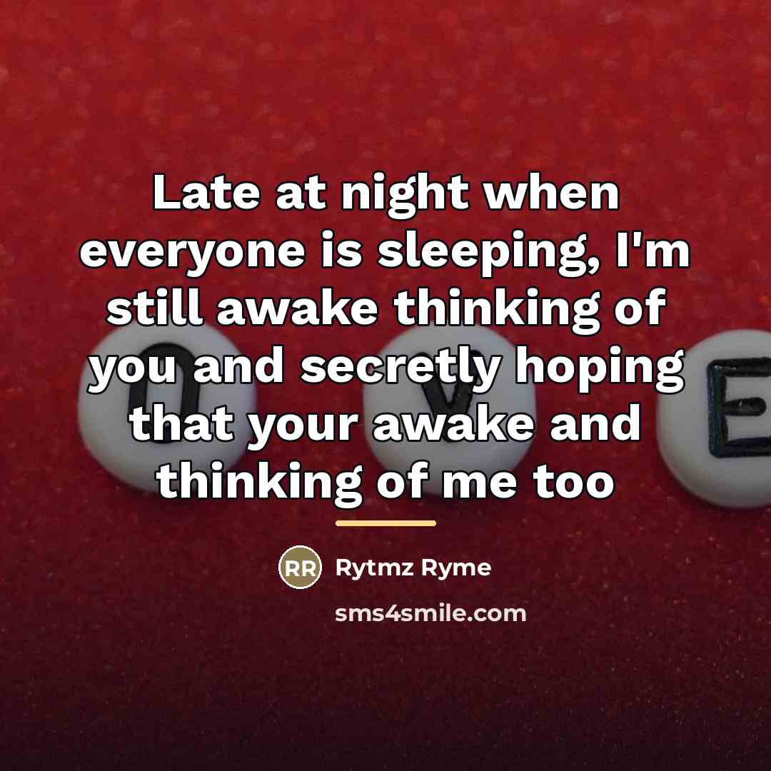 “Late at night when everyone is sleeping, I'm still awake…” quote by Rytmz Ryme